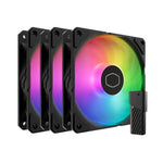 Cooler Master SickleFlow Edge 120 ARGB 3-Pack Fan Kit - 120mm PWM - Loop Dynamic Bearing - Black
