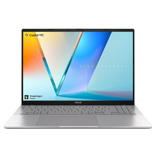 ASUS Vivobook S3607QA-PL004W Qualcomm Snapdragon X1-26-100 Laptop 40.6 cm (16") WUXGA 16 GB LPDDR5x-SDRAM 512 GB SSD Wi-Fi 6E (802.11ax) Windows 11 Home Silver