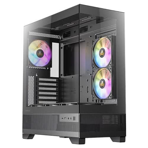 Antec CX700 ARGB Midi Tower ATX Case 270° Tempered Glass 5x120mm RGB Fans - Black