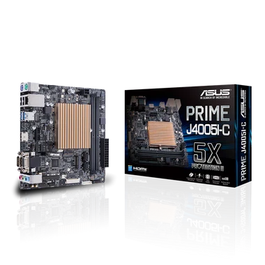 لوحة أم أسوس برايم J4005I-C، معالج إنتل دوال-كور J4005 مدمج، Thin Mini ITX، 2 ذاكرة DDR4، M.2، VGA، HDMI، منفذ تسلسلي