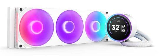 NZXT Kraken Elite 360 RGB AIO Liquid Cooler - 360mm Radiator - 2.72" IPS LCD - White