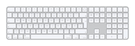 Apple Magic Keyboard with Touch ID - USB + Bluetooth Wireless Keyboard - QWERTZ German - White
