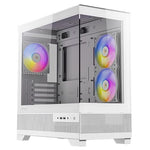 Antec CX500m RGB Mini Tower mATX Case 270° Glass 3x120mm RGB Fans - White