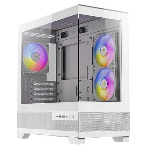 Antec CX500m RGB Mini Tower mATX Case 270° Glass 3x120mm RGB Fans - White