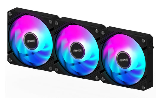 GIGABYTE AORUS EZ CHAIN FAN 120 (3-Pack) - 120mm PWM - Hydro Dynamic Bearing - Black