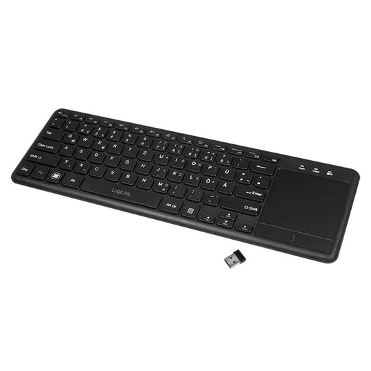 LogiLink ID0188 - RF Wireless Mini Keyboard with Touchpad - Black