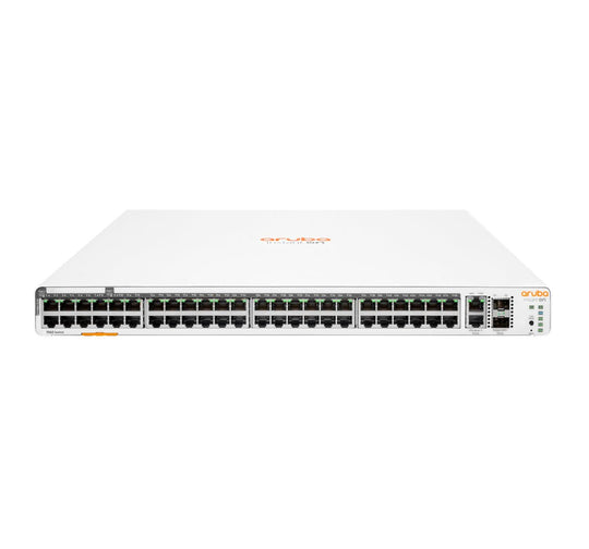 Aruba Instant On 1960 48G 40p Class4 8p Class6 PoE 2XGT 2SFP+ 600W Managed L2+ Gigabit Ethernet (10/100/1000) Power over Ethernet (PoE) 1U White JL809A#ACC