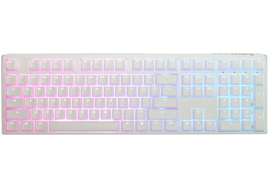Ducky One3 Pure White Full - USB Wired Gaming Keyboard - UK English
