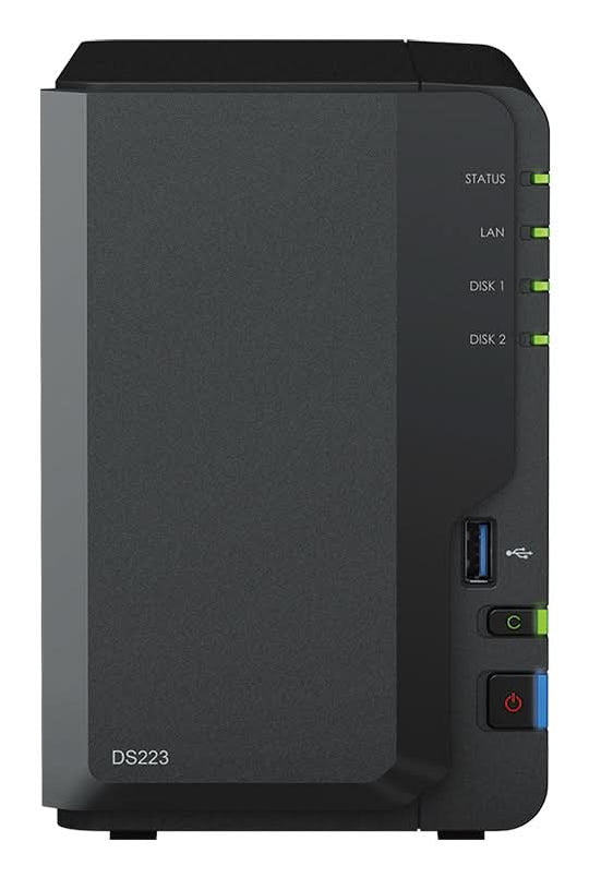 Synology DiskStation DS223 NAS Mini Tower Realtek RTD1619B 2 GB DDR4 4 TB HDD DiskStation Manager Black