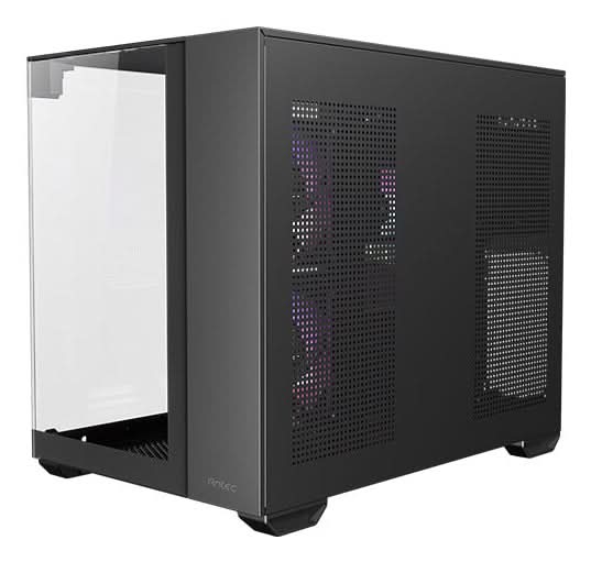 Antec CX600M Trio ARGB Mini Tower mITX Case Triple Glass 3xARGB Fans - Black