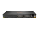 Aruba 6300F 24-port 1GbE Class 4 PoE & 4-port SFP56 Managed L3 Gigabit Ethernet (10/100/1000) Power over Ethernet (PoE) 1U Grey JL666A#ACC