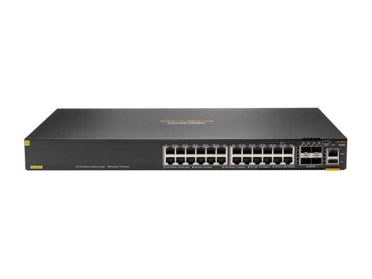 Aruba 6300F 24-port 1GbE Class 4 PoE & 4-port SFP56 Managed L3 Gigabit Ethernet (10/100/1000) Power over Ethernet (PoE) 1U Grey JL666A#ACC