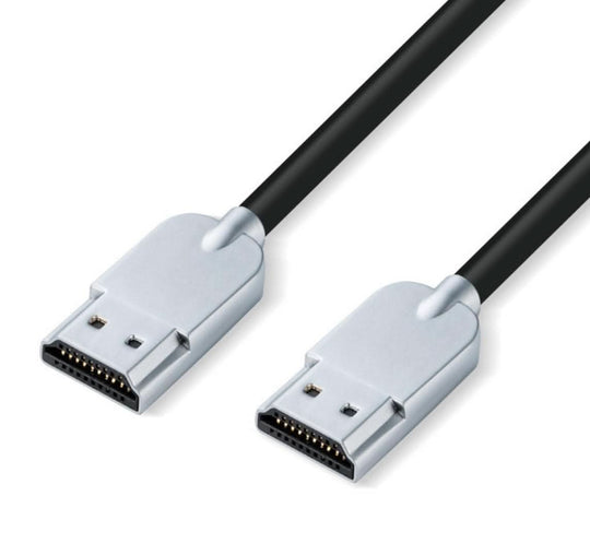 كابل HDMI Microconnect HDMISUPERSLIM2M بطول 2 متر، نوع A (قياسي) باللونين الأسود والمعدني