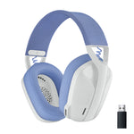 Logitech G G435, Over-Ear Wireless Gaming Headset, Built-in Mic, White - Blue