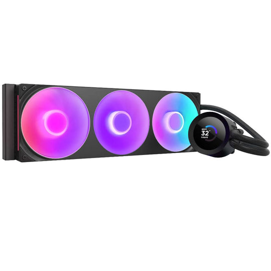 NZXT Kraken Plus 360 Black RGB AIO CPU Cooler - 360mm Radiator - 1.54" LCD
