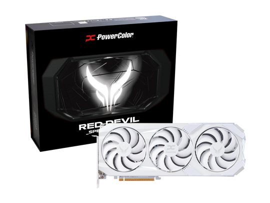 PowerColor Radeon RX 9070 XT Red Devil Spectral White 16GB GDDR6 2520 MHz Graphics Card