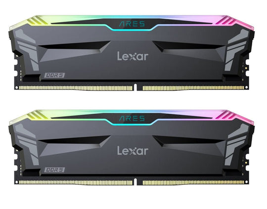 Lexar ARES RGB 32GB (2x16GB) 288-Pin DDR5 SDRAM 6000MHz Desktop Memory Kit - Black