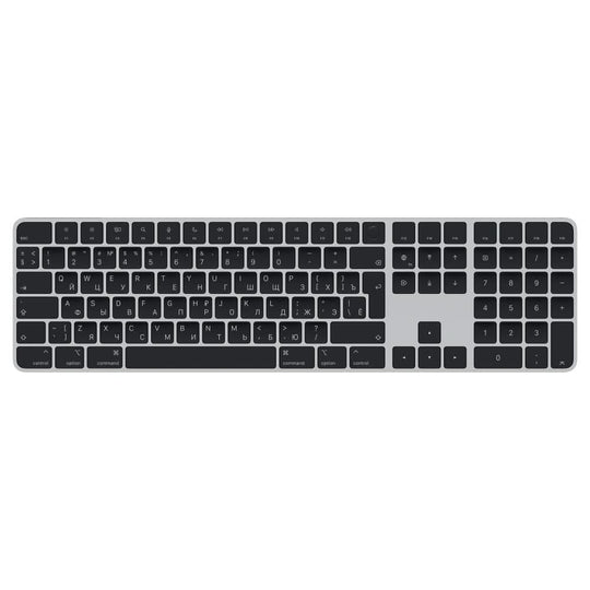 Apple Magic - USB + Bluetooth Universal Keyboard - QWERTY Russian Silver &amp; Black