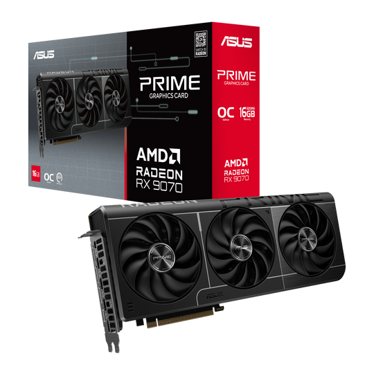 Asus Radeon RX 9070 Prime OC 16GB GDDR6 PCI-Express Graphics Card