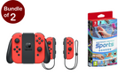 Nintendo Switch OLED Console, 64GB, Mario Red Edition+Nintendo Switch Sports, Nintendo Switch Game