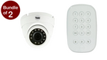 باقة جي جيت ,كاميرا مراقبة قبة Yale داخلي&خارجي ,يمكن تركيبها السقف/الحائط + مكونات جهاز ييل الأمني