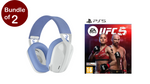 Logitech G G435, LIGHTSPEED Wireless, Gaming Headset+EA SPORTS UFC 5, PS5 Game