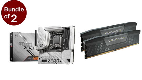 باقة جي جيت تتضمن لوحة أم للألعاب اوروس AX B650  ايليت لمعالجات AMD B650 AM5 DDR5 ATX + وحدة ذاكرة كورسير فينجيانس CMK16GX5M2B5200C40 بسعة 16 جيجابايت (2 × 8 جيجابايت) DDR5 بسرعة 5200 ميجاهرتز