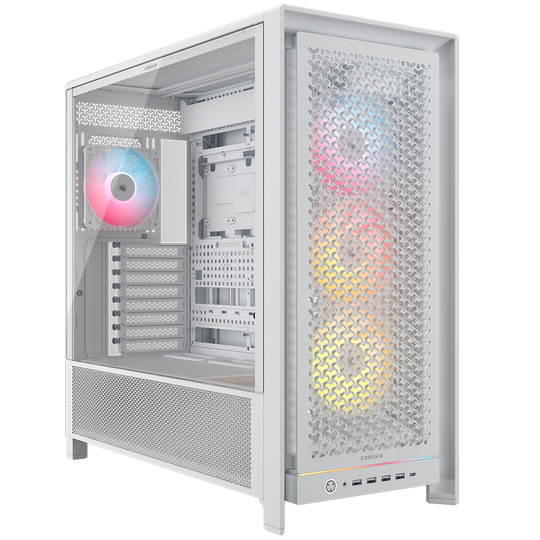 CORSAIR Frame 5000D RS ARGB Modular Mid Tower Case High-Airflow - White