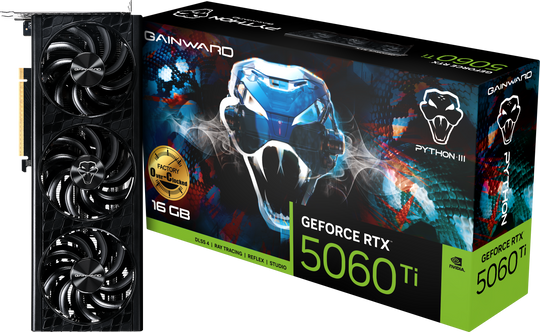 Gainward GeForce RTX 5060 Ti Python III OC 16GB GDDR7 2662 MHz Graphics Card