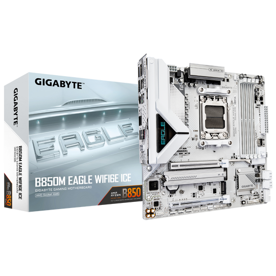 Gigabyte B850M EAGLE WIFI6E ICE AMD Ryzen AM5 DDR5 mATX Motherboard