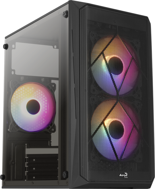 Aerocool CS-107 v2 FRGB Mini Tower Case - Black
