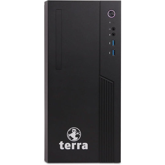 TERRA EU1000067 PC/workstation Intel® Core™ i3 i3-12100 8 GB DDR4-SDRAM 500 GB SSD Windows 11 Pro Micro Tower Black