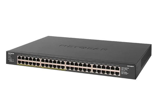 NETGEAR GS348PP Unmanaged Gigabit Ethernet (10/100/1000) Power over Ethernet (PoE) Black GS348PP-100NAS