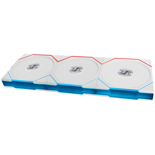 Lian Li UNI FAN TL Wireless 120mm RGB PWM Triple Fan Pack with Controller - White