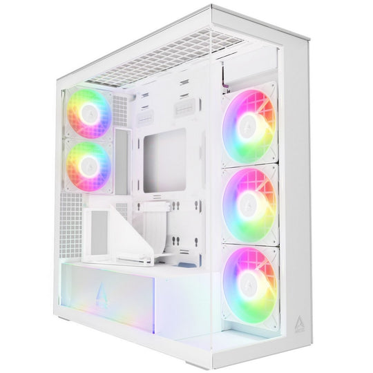 Arctic Xtender ARGB Glass Vertical GPU Mount Mid-Tower E-ATX Case - White