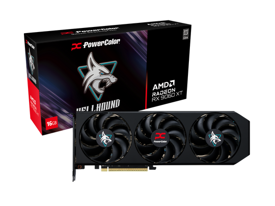 PowerColor Radeon RX 9060 XT Hellhound 16GB GDDR6 3310 MHz Graphics Card