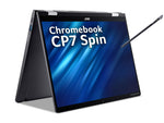 لابتوب ايسر كرومبوك Spin 714، بمعالج انتل كور i5-1335U، ومعالج رسومات انتل UHD، وذاكرة  8 جيجابايت، تخزين SSD بسعة 256 جيجابايت، شاشة لمسية WUXGA بحجم 14 بوصة، بنظام ChromeOS، رمادي