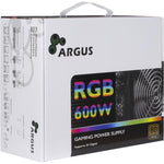 وحدة تزويد الطاقة إنتير-تك Argus RGB-600W II بقدرة 600 واط 20+4 pin ATX لون أسود