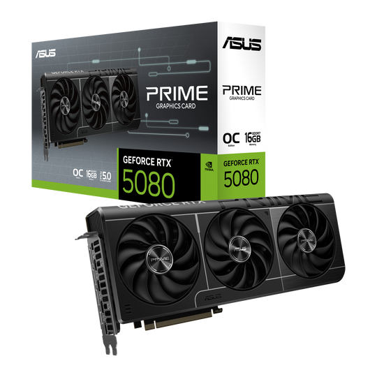 ASUS Prime GeForce RTX 5080 OC 16GB GDDR7 2685 MHz Graphics Card