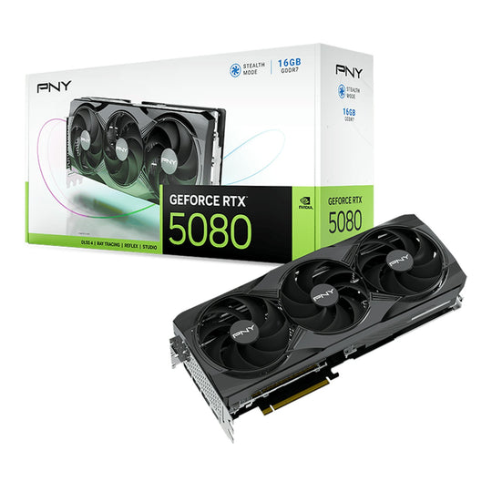 PNY GeForce RTX 5080 Triple Fan 16GB GDDR7 PCI-Express Graphics Card
