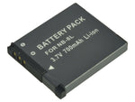 2-Power Digital Camera Battery 3.7V 700mAh