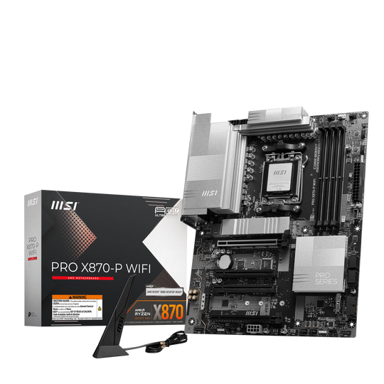 MSI PRO X870-P WIFI Socket AM5 ATX Black Motherboard