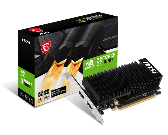 MSI NVIDIA GeForce GT 1030 4GHD4 LP OC 4GB DDR4 PCI-Express Graphics Card