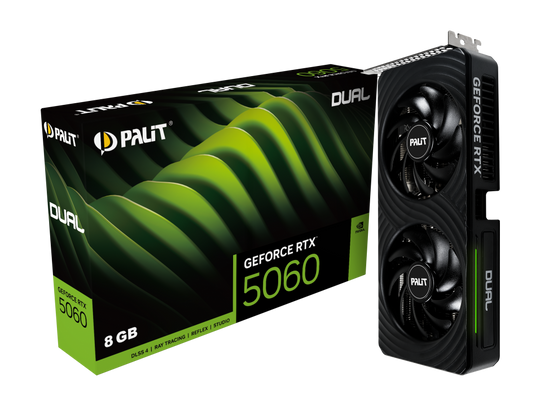Palit Dual GeForce RTX 5060 8GB GDDR7 2280 MHz