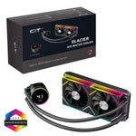 CiT Pro Glacier 240mm LCD Temperature Display AIO Liquid Cooler - Black - CIT-PRO-GLB-240-LCD