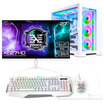 X= - CUBE + White + Desktop PC for Gaming - AMD Ryzen 7 5700X - NVIDIA RTX 4060 - 16GB DDR4 - 512GB SSD