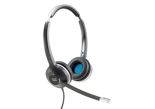 Cisco 532 - Dual On-Ear Headset with Boom Mic &amp; RJ-9 Cable - Charcoal