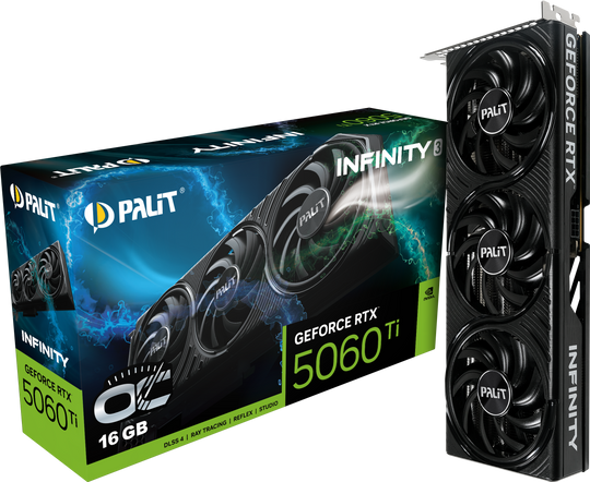 Palit GeForce RTX 5060 Ti Infinity 3 OC 16GB GDDR7 2662 MHz Graphics Card