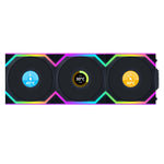 Lian Li UNI FAN SL LCD Wireless 120mm RGB PWM Triple Fan Pack - Black