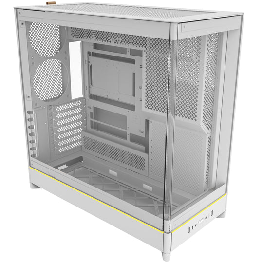 Montech HS02 Reversible Layout Midi-Tower ATX ARGB Case - White